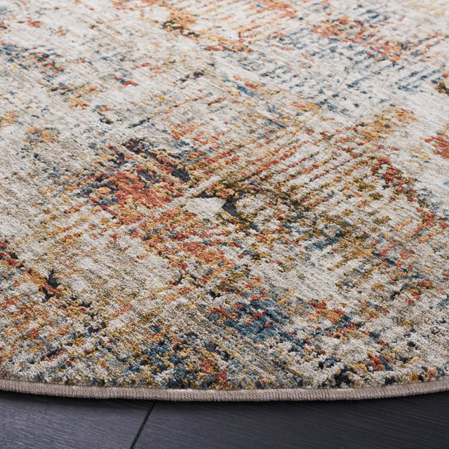 Safavieh Silverado 6'-4" x 6'-4" Rug in Rust / Blue