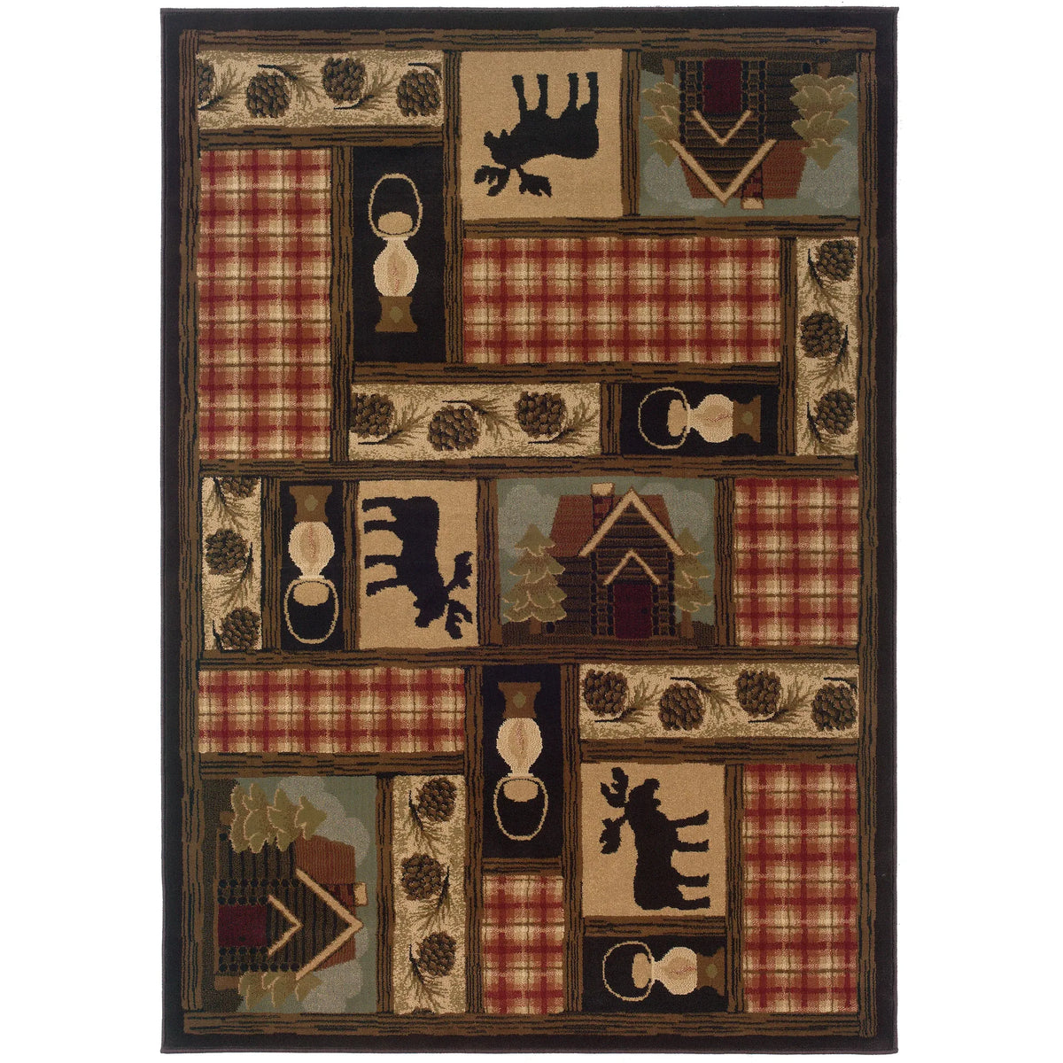 Oriental Weavers Sphinx Hudson 1067a Brown / Red Rugs - main flat