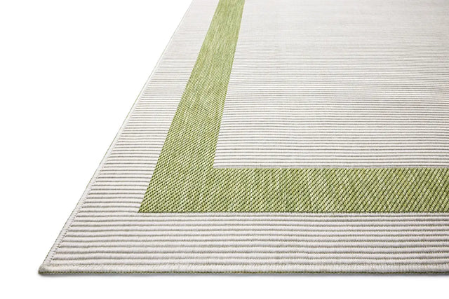 Loloi Easton ESN-07 Green / Ivory Rug - rug corner