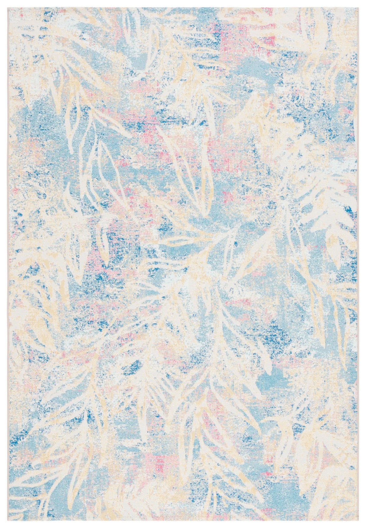 Safavieh Barbados 500 4'-0" x 6'-0" Rug in Light Blue / Ivory