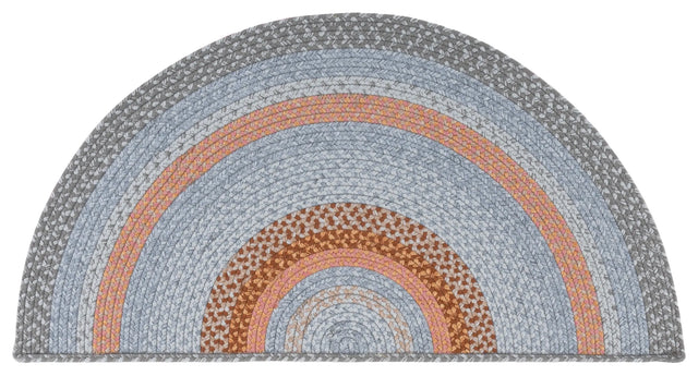 Safavieh Braided 2'-0" x 4'-0" Rug in Grey / Rust