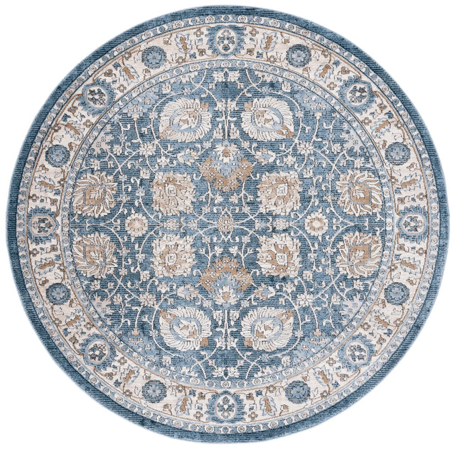 Safavieh Rosewood 6'-7" x 6'-7" Rug in Ivory / Blue