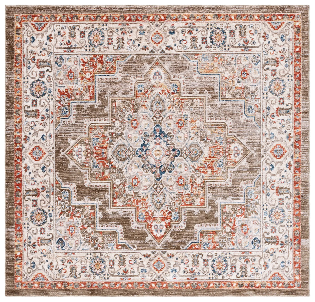 Safavieh Olympia 6'-0" x 6'-0" Rug in Green / Ivory