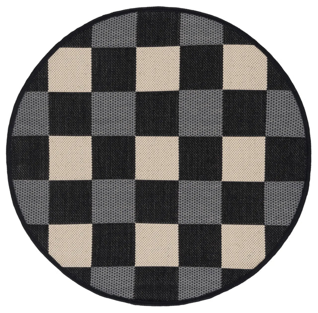 Safavieh Courtyard 2'-7" x 2'-7" Rug in Black / Beige