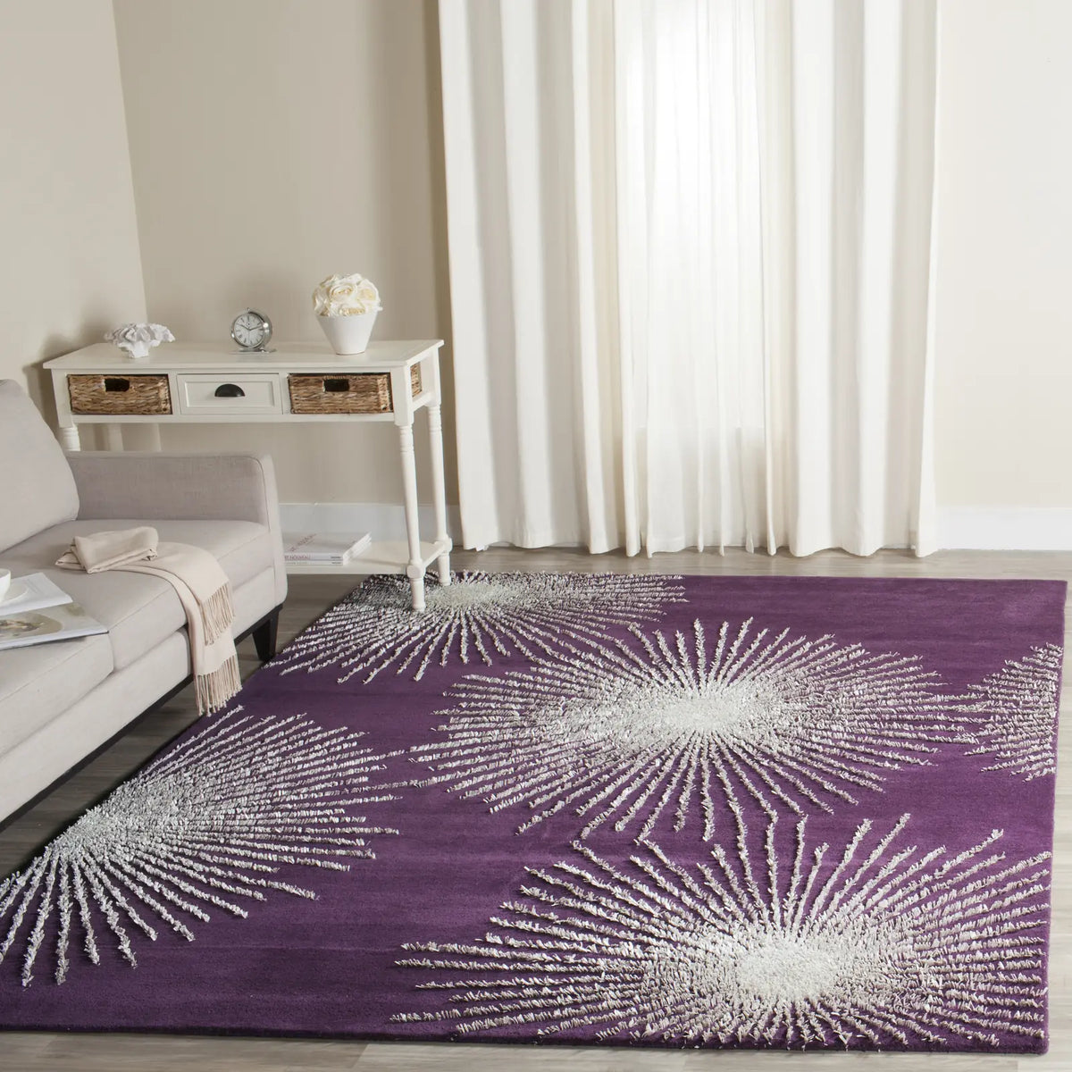 Safavieh Soho 9'-6" x 13'-6" Rug in Purple / Ivory