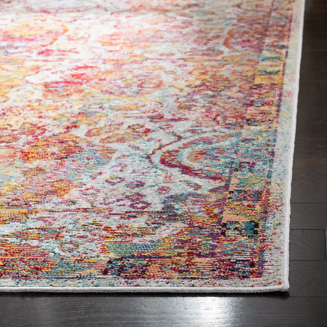 Safavieh Crystal 5'-0" x 8'-0" Rug in Light Blue / Orange