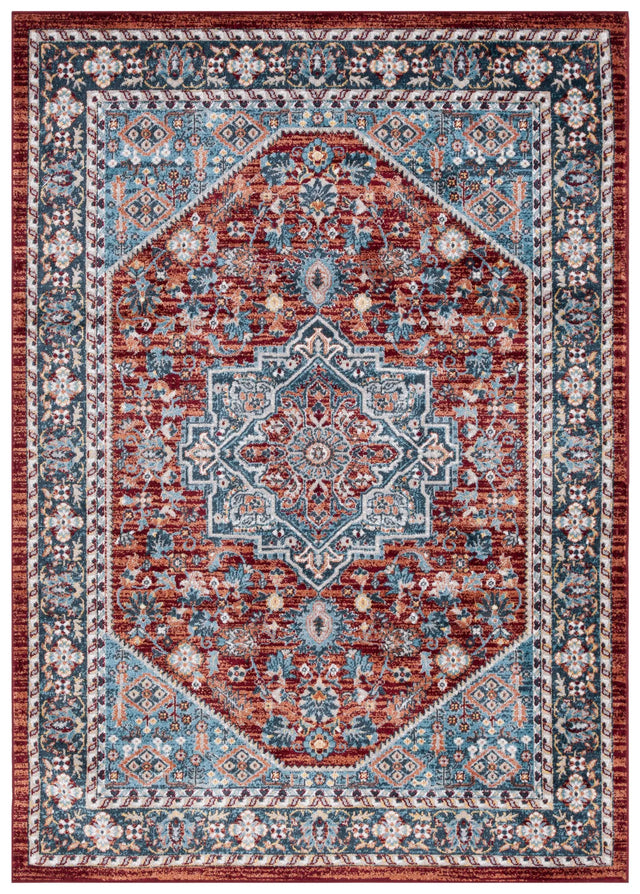 Safavieh Bayside 4'-0" x 6'-0" Rug in Red / Blue