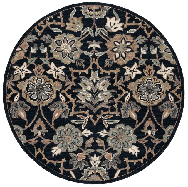 Safavieh Metro 6'-0" x 6'-0" Rug in Black / Beige
