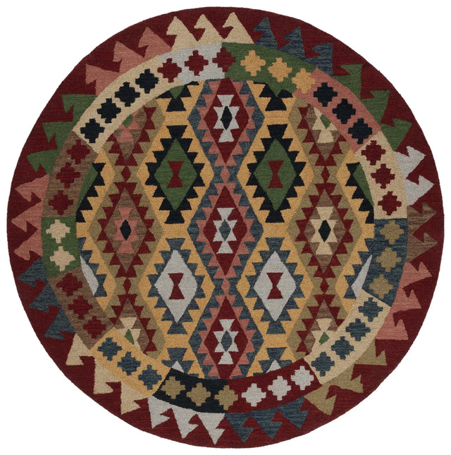 Safavieh Aspen 7'-0" x 7'-0" Rug in Red / Green