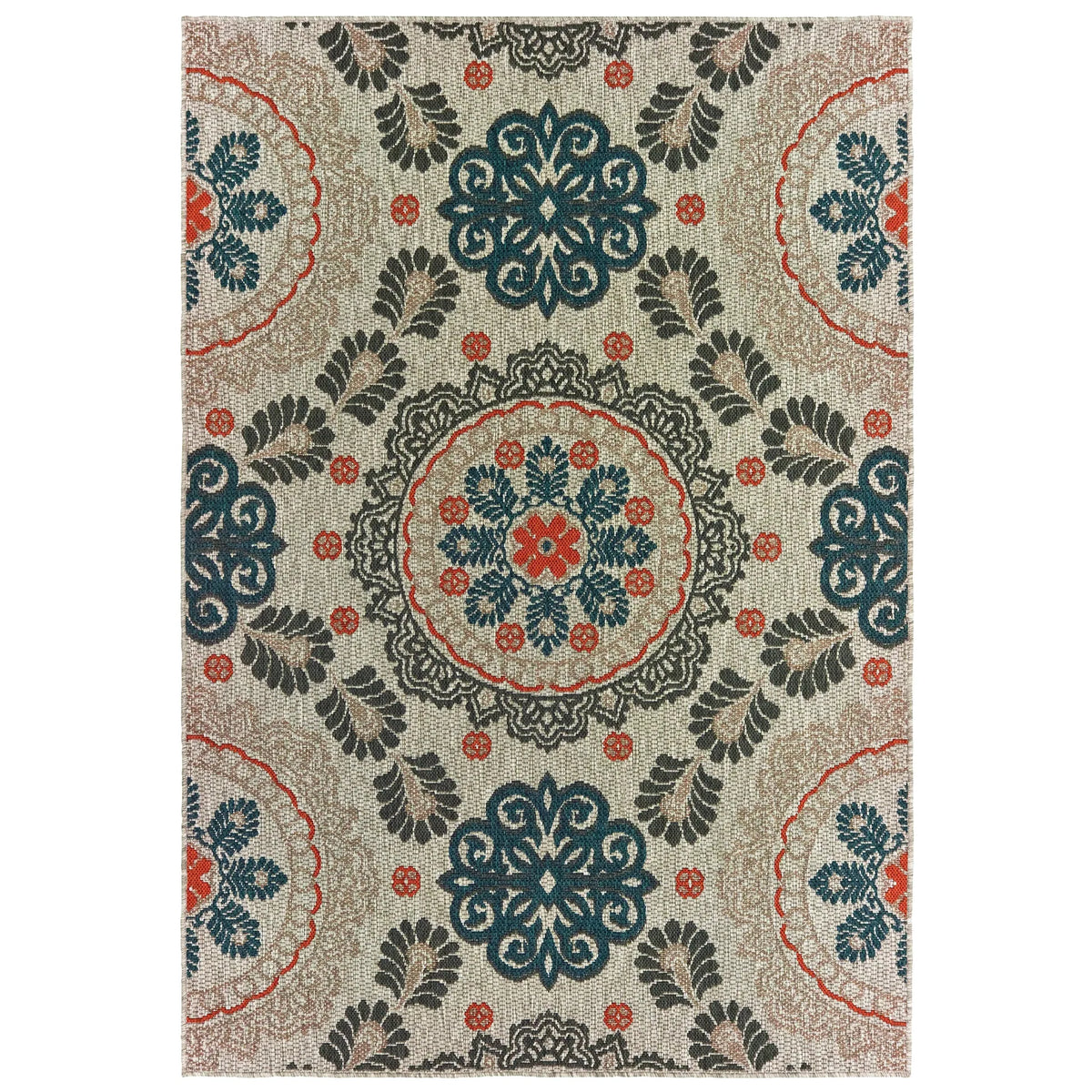 Oriental Weavers Sphinx Latitude 1903W Grey / Blue Rugs - main flat