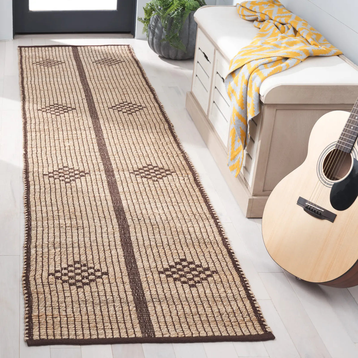 Safavieh Natural Fiber 2'-3" x 9'-0" Rug in Natural / Brown