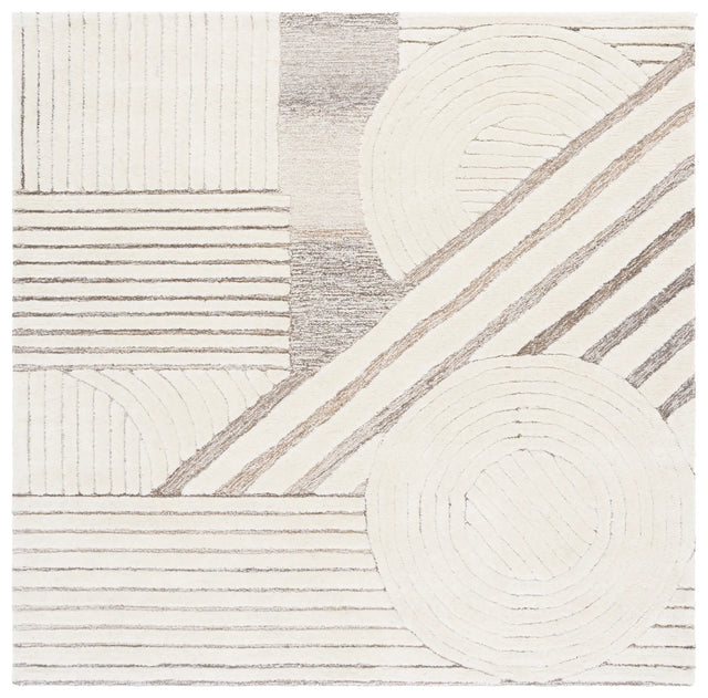 Safavieh Ebony 6'-0" x 6'-0" Rug in Ivory / Brown
