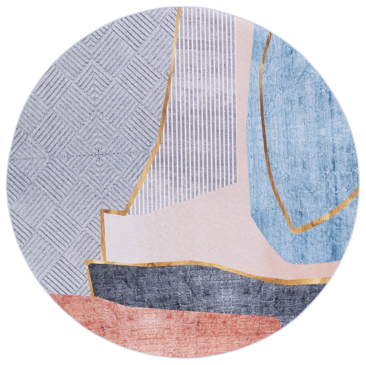 Safavieh Tacoma 6'-0" x 6'-0" Rug in Beige / Blue