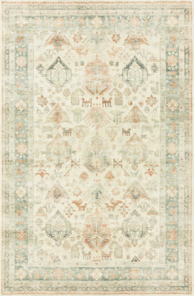 Loloi Rosette Ros-01 Beige/Multi Rugs - main flat