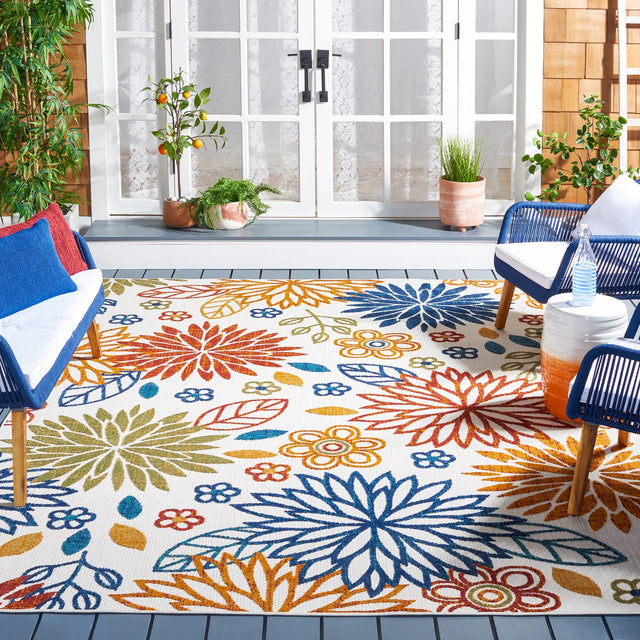 Safavieh Cabana 10'-0" x 14'-0" Rug in Creme / Red