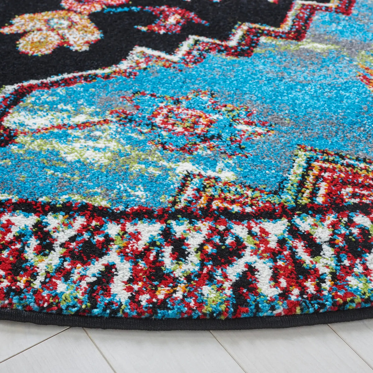 Safavieh Vintage Hamadan 6'-7" x 6'-7" Rug in Blue / Red