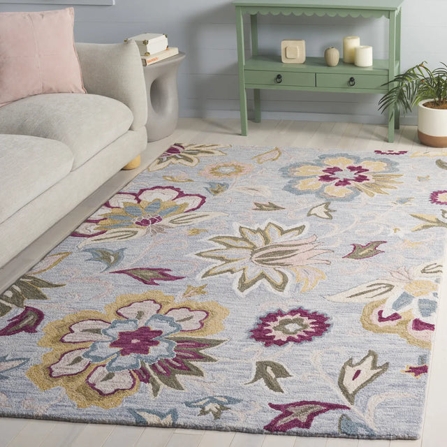 Safavieh Blossom 4'-0" x 6'-0" Rug in Grey / Light Pink