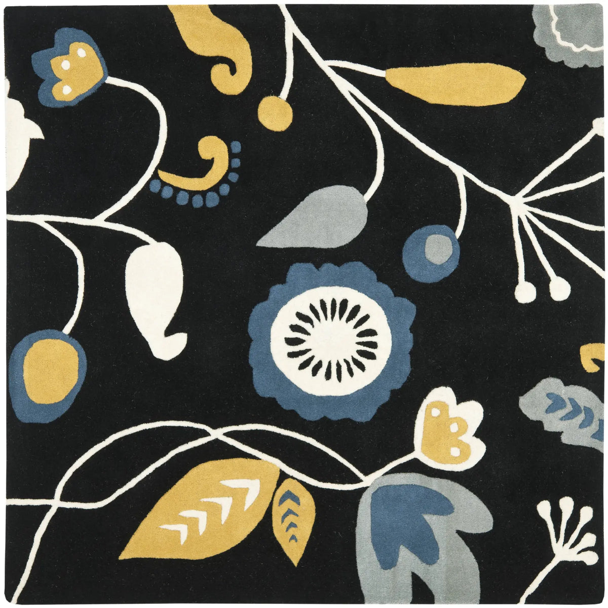 Safavieh Soho 6'-0" x 6'-0" Rug in Black / Multi