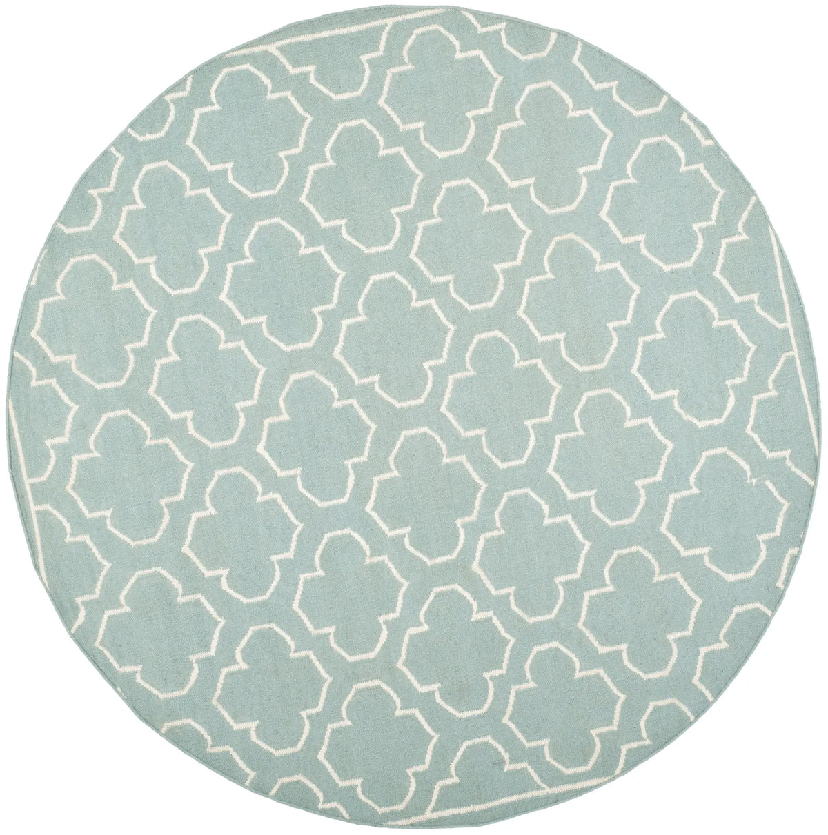 Safavieh Dhurries 7'-0" x 7'-0" Rug in Blue / Ivory