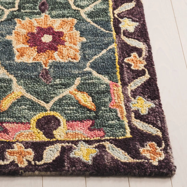 Safavieh Aspen 4'-0" x 6'-0" Rug in Teal / Pink