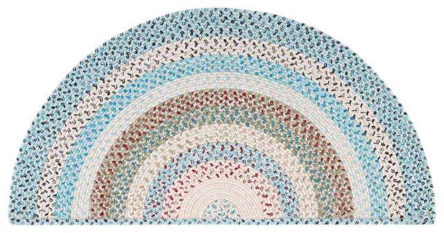 Safavieh Braided 2'-0" x 4'-0" Rug in Beige / Light Blue