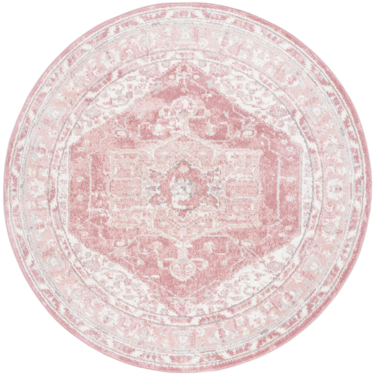 Safavieh Layla 5'-0" x 5'-0" Rug in Ivory Grey / Pink