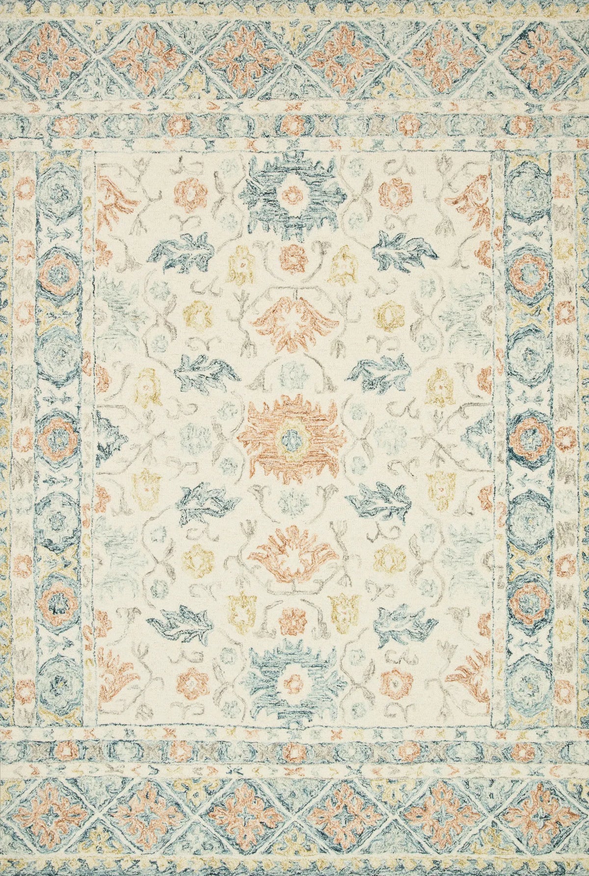 Loloi Norabel Nor-01 Ivory/Multi Rugs - main flat