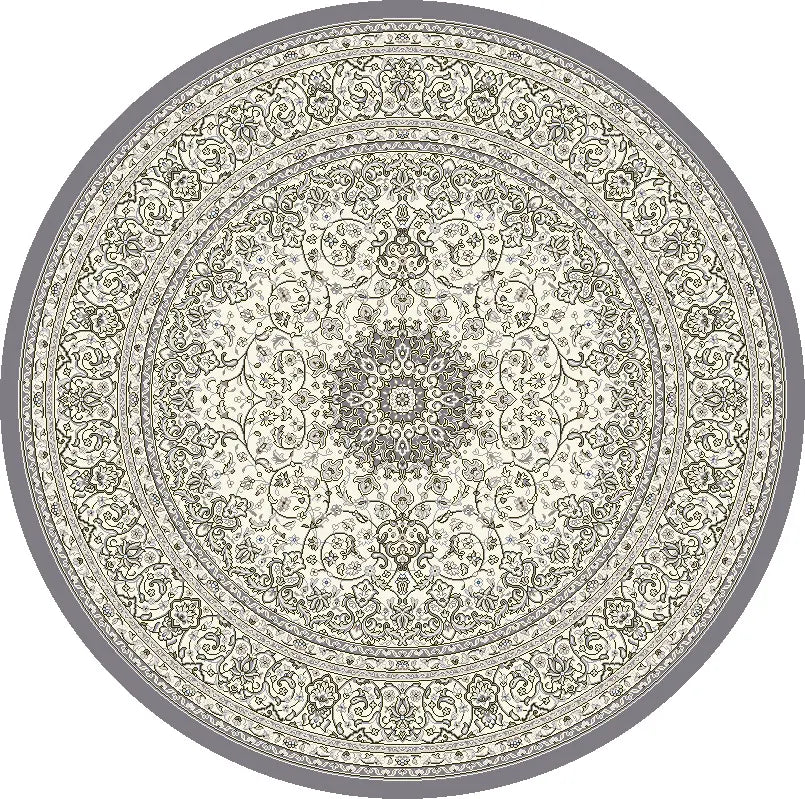 Dynamic Rugs Ancient Garden 57119 Cream / Grey Rugs - Round