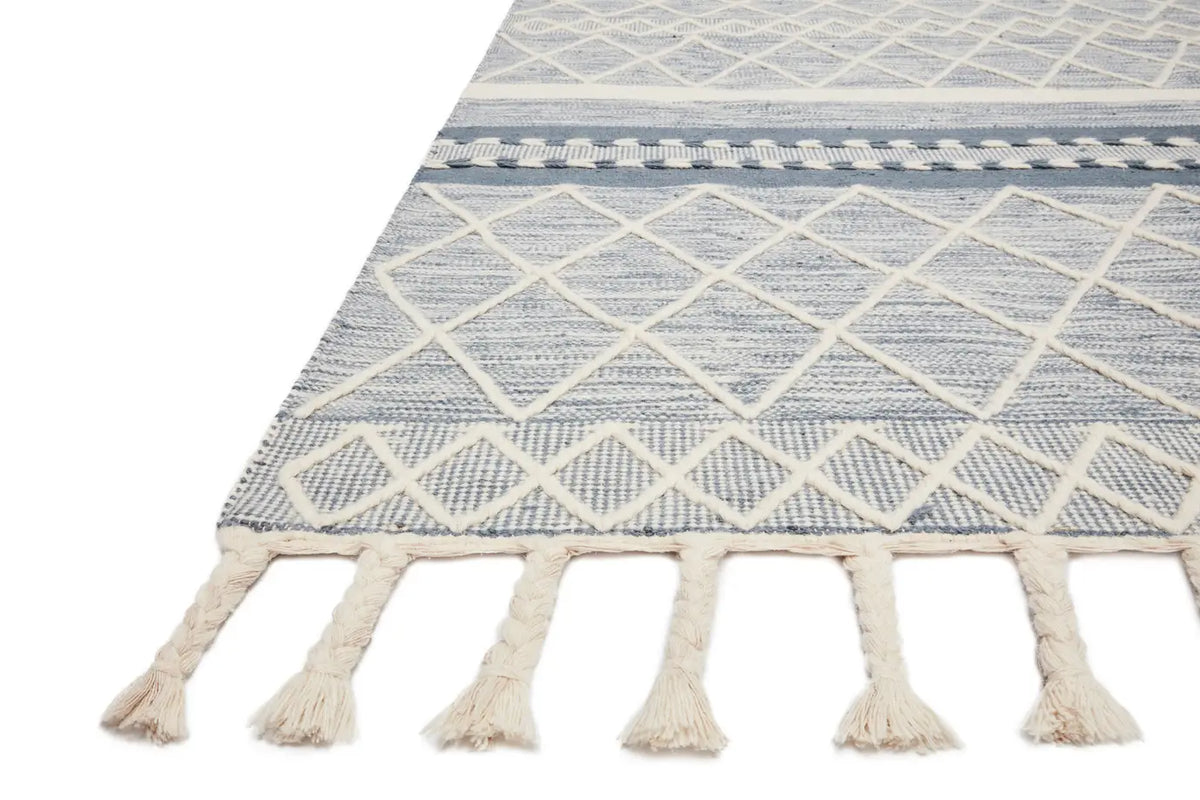 Loloi Sawyer Saw-04 Teal Rugs - rug corner