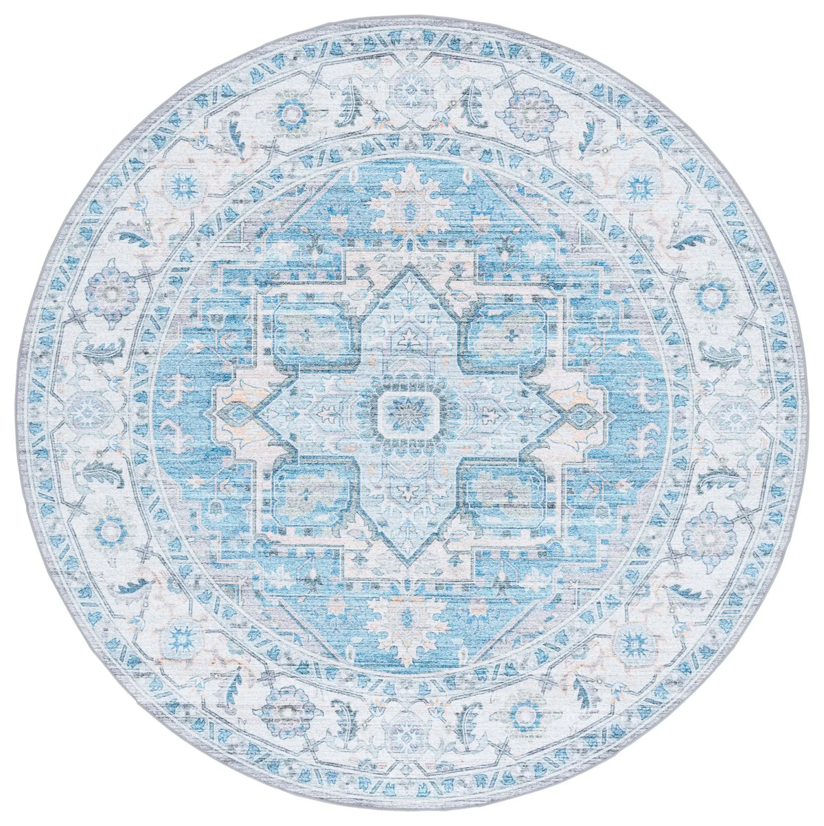 Safavieh Arizona 6'-0" x 6'-0" Rug in Grey / Turquoise