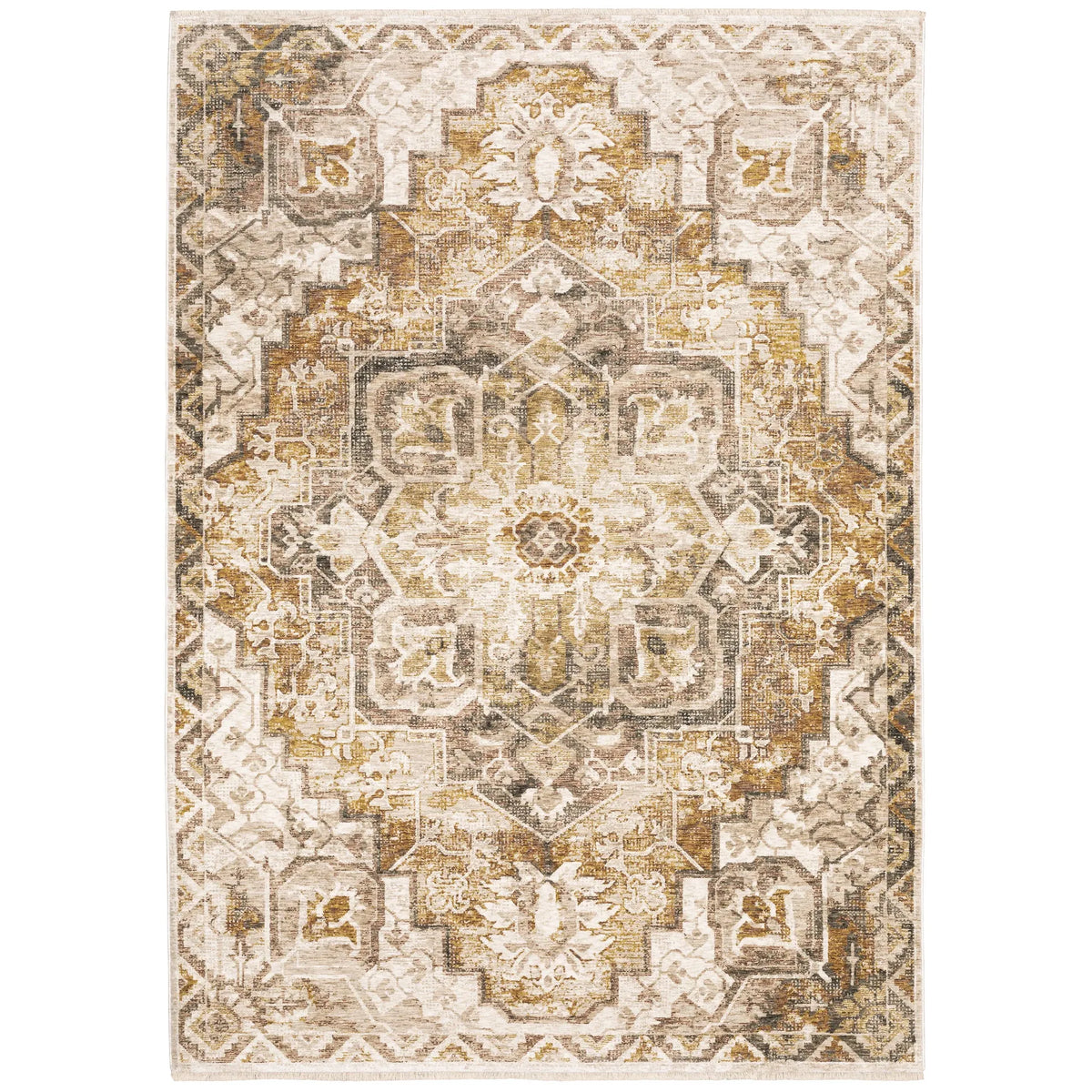 Oriental Weavers Sphinx Maharaja 661C1 Gold/Brown Rugs - main flat