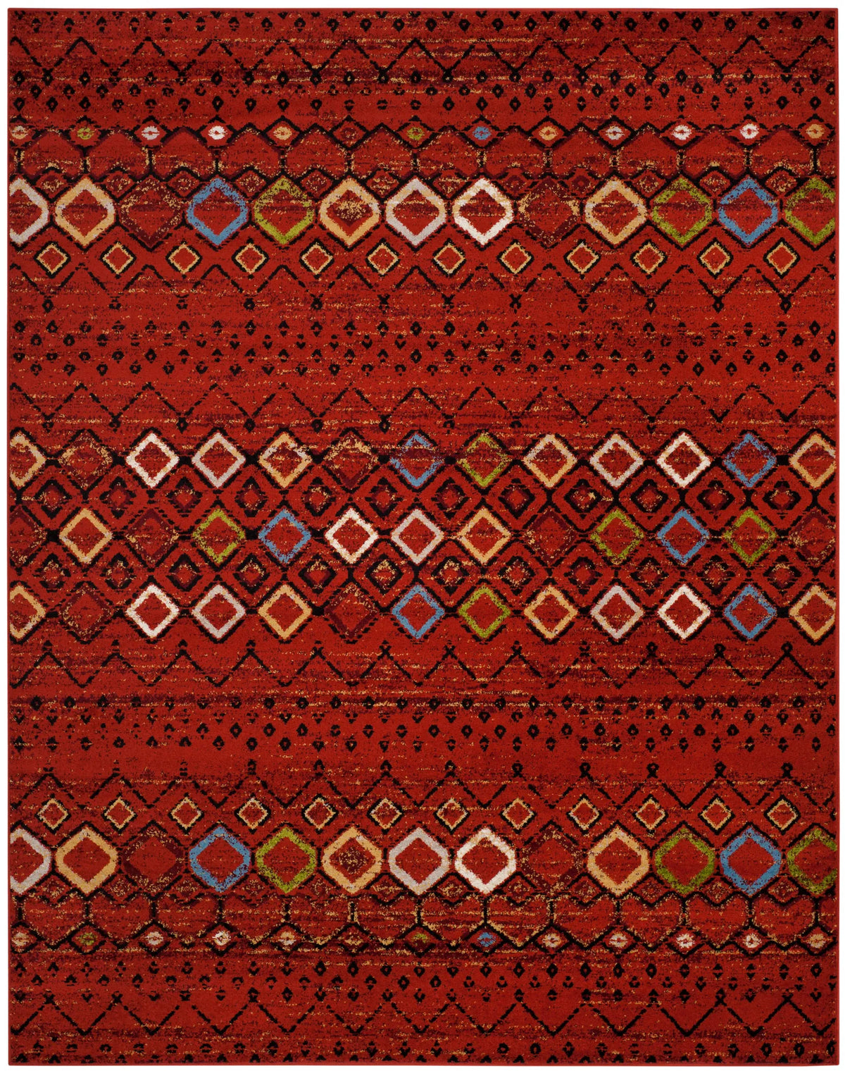 Safavieh Amsterdam 10'-0" x 14'-0" Rug in Terracotta / Multi