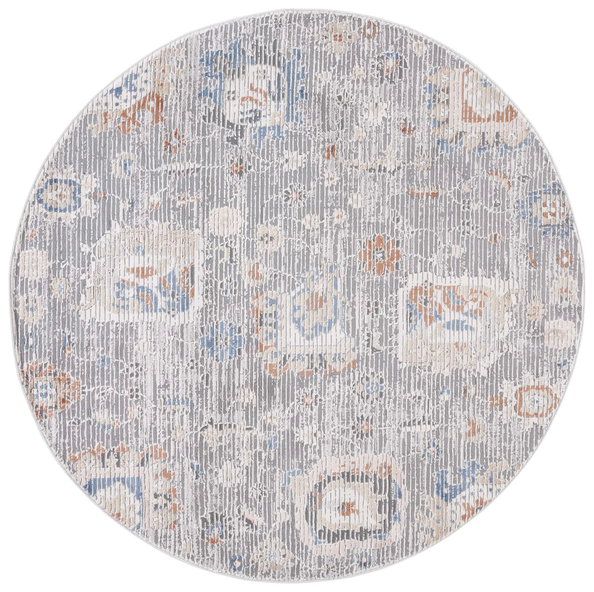 Safavieh Eternal 6'-7" x 6'-7" Rug in Grey / Blue Rust