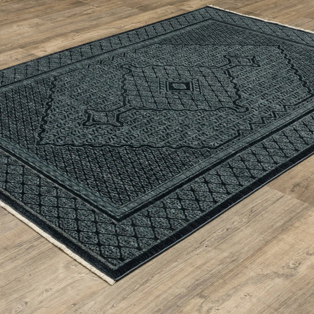 Oriental Weavers Sphinx Capella CAP01 Blue Rugs - angle detail