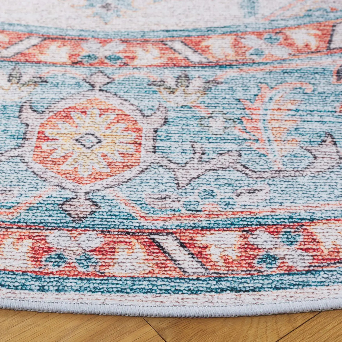Safavieh Tucson 6'-0" x 6'-0" Rug in Turquoise / Rust