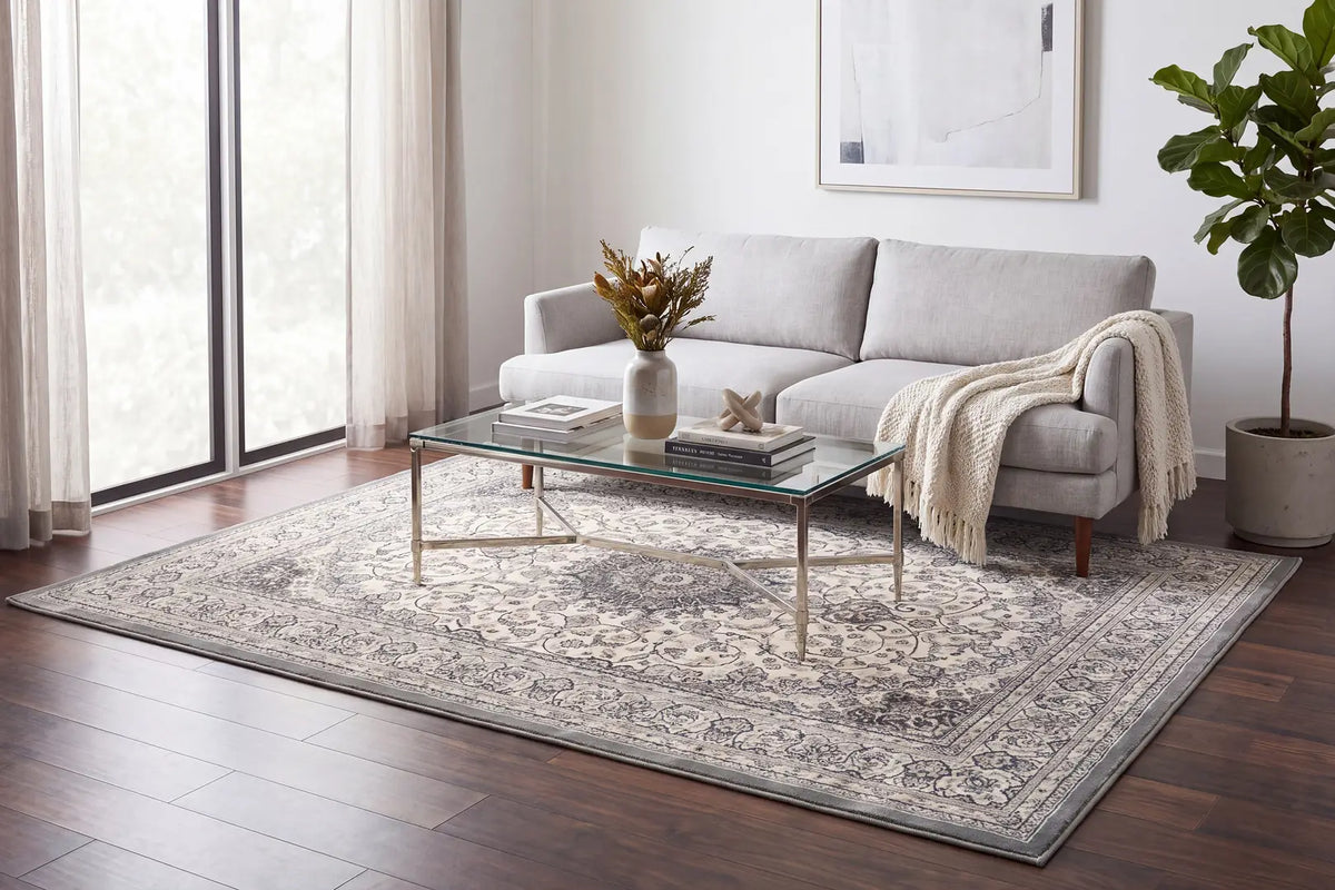 Dynamic Rugs Ancient Garden 57119 Cream / Grey Rugs - Room