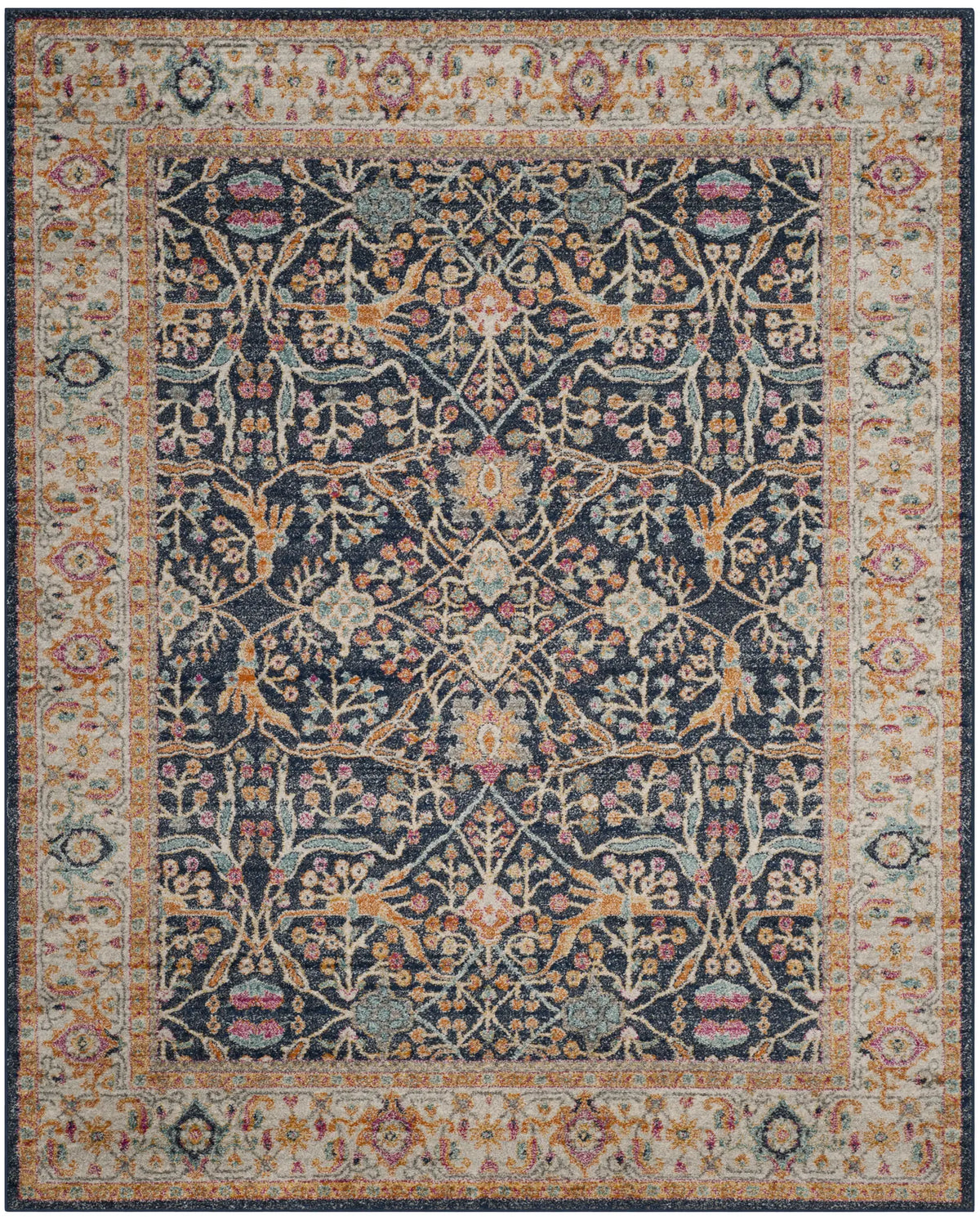 Safavieh Madison 10'-0" x 14'-0" Rug in Navy / Creme