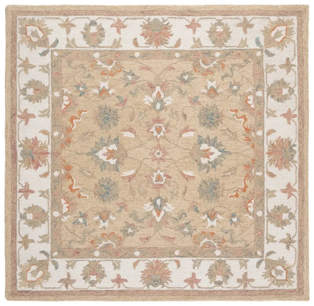 Safavieh Heritage 6'-0" x 6'-0" Rug in Beige / Ivory