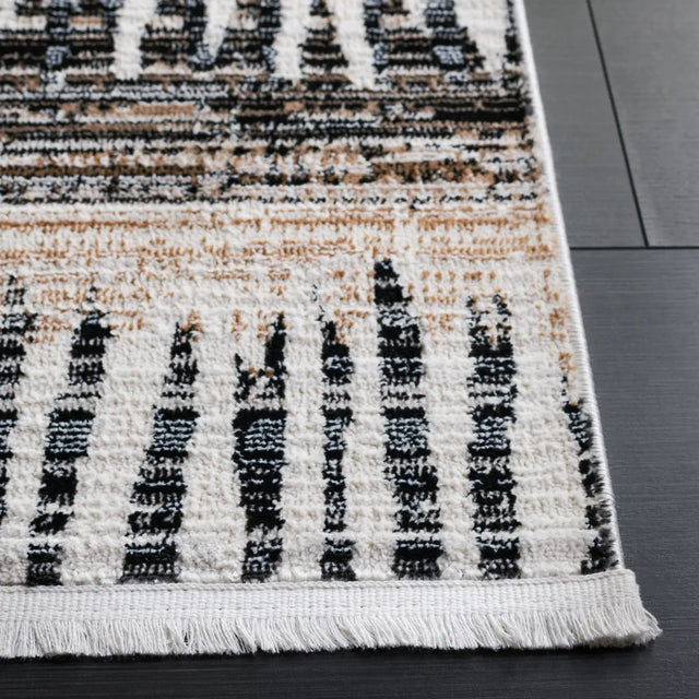 Safavieh Mila 4'-0" x 6'-0" Rug in Beige / Ivory Black
