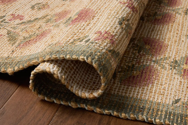 Chris Loves Julia x Loloi Rue RUE-01 Sage / Blush Rug - pile height