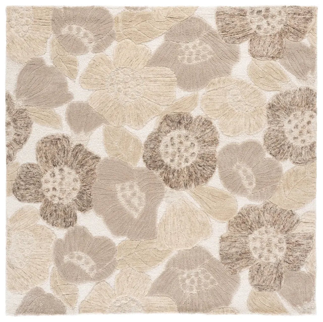 Safavieh Jardin 6'-0" x 6'-0" Rug in Grey / Ivory