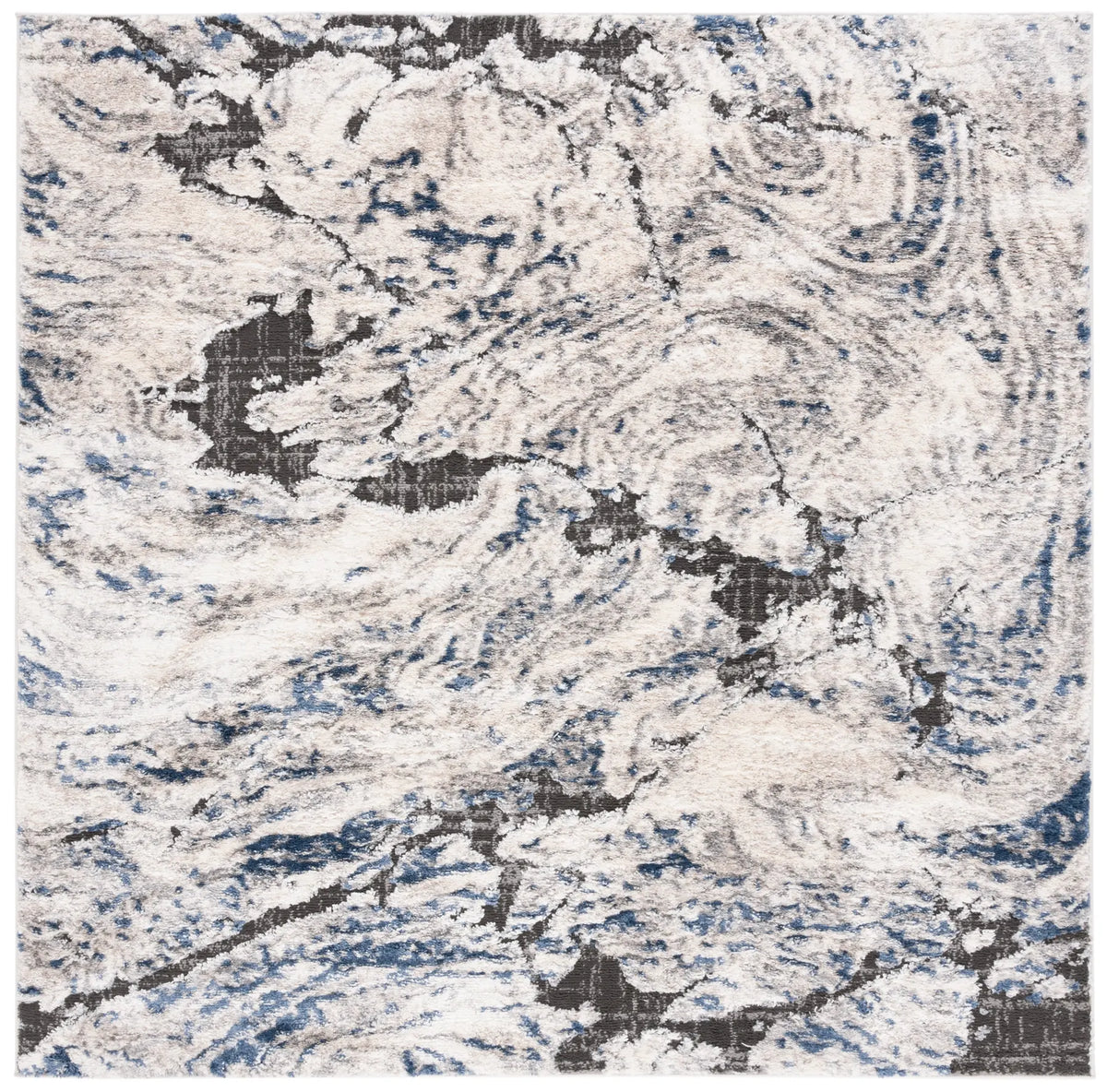 Safavieh Petra 6'-7" x 6'-7" Rug in Ivory / Blue