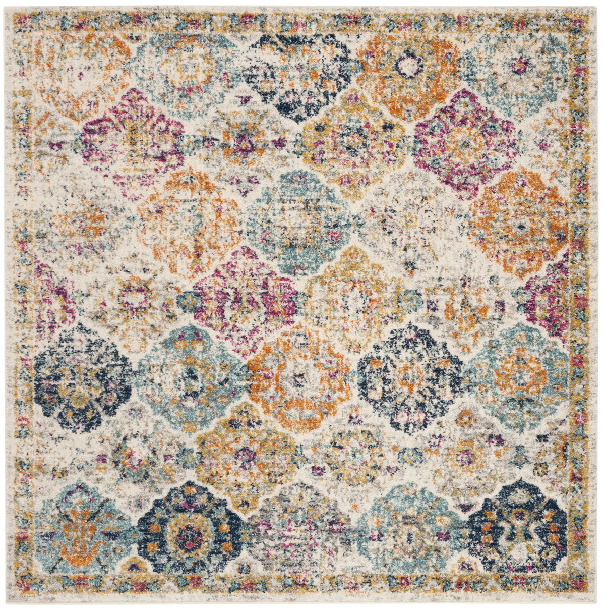 Safavieh Madison 5'-3" x 5'-3" Rug in Cream / Multi