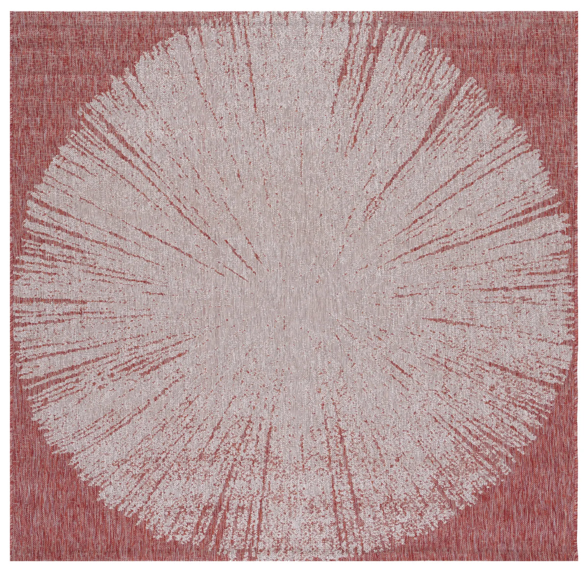 Safavieh Courtyard 6'-7" x 6'-7" Rug in Beige / Red