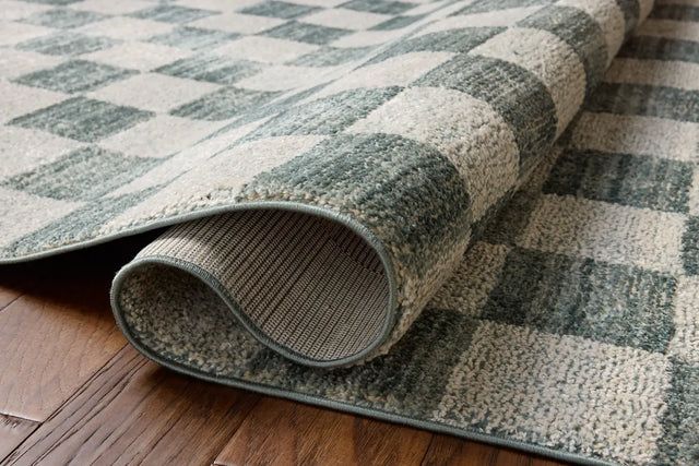 Chris Loves Julia x Loloi Calvin CLV-01 Blue / Ivory Rug - pile height