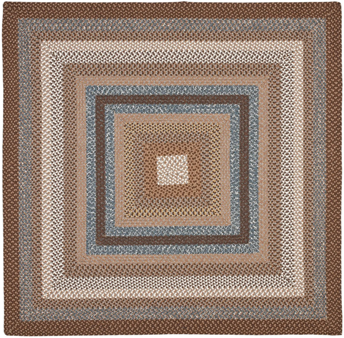 Safavieh Braided 5'-0" x 5'-0" Rug in Brown / Multi