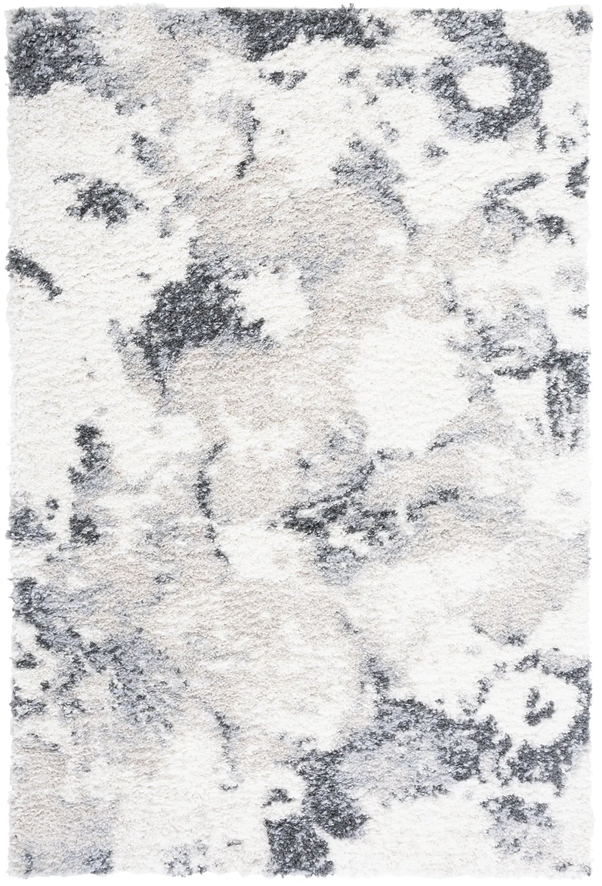 Safavieh Berber Shag 4'-5" x 6'-5" Rug in Grey / Ivory