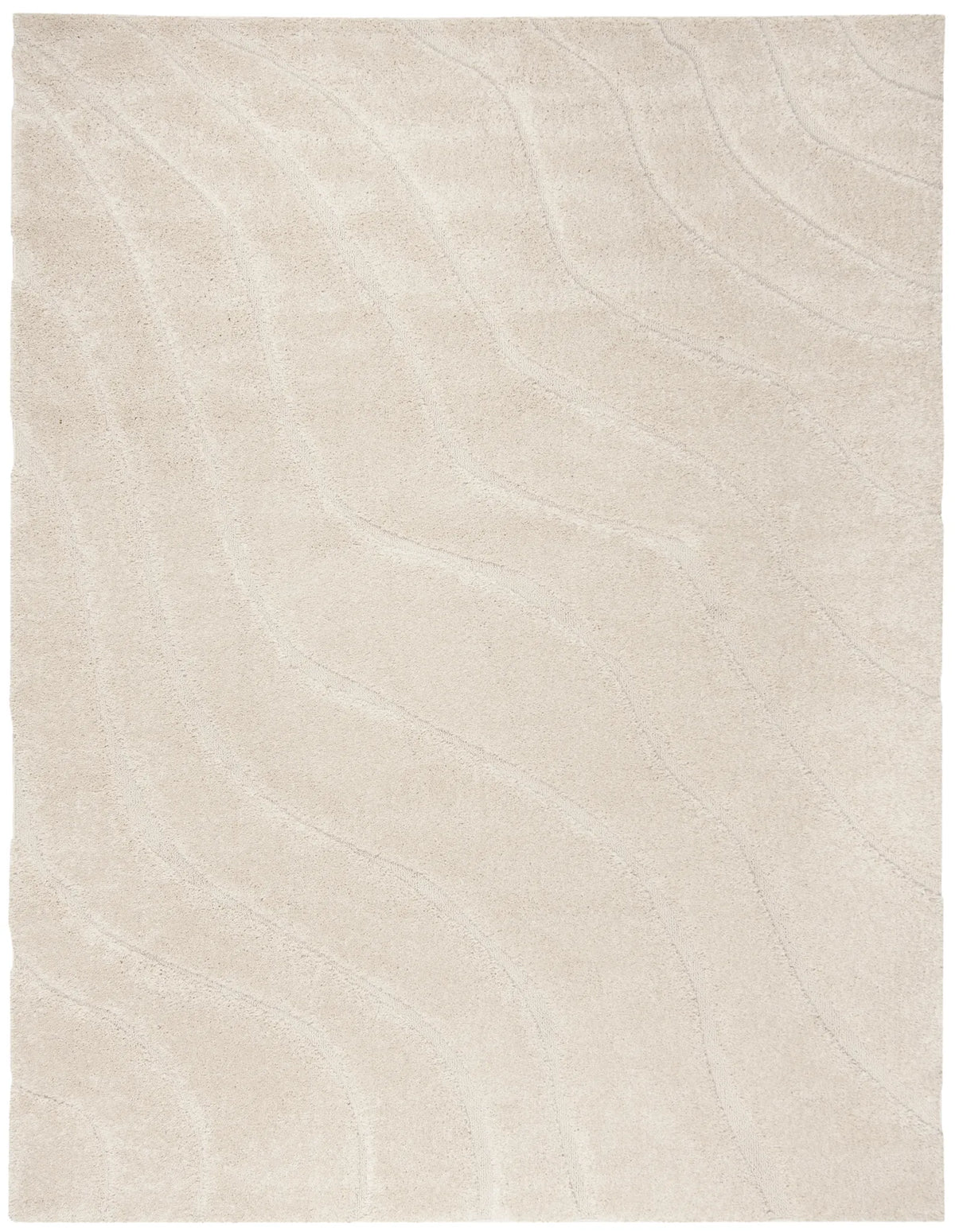 Safavieh Florida Shag 9'-6" x 13'-0" Rug in Creme / Creme