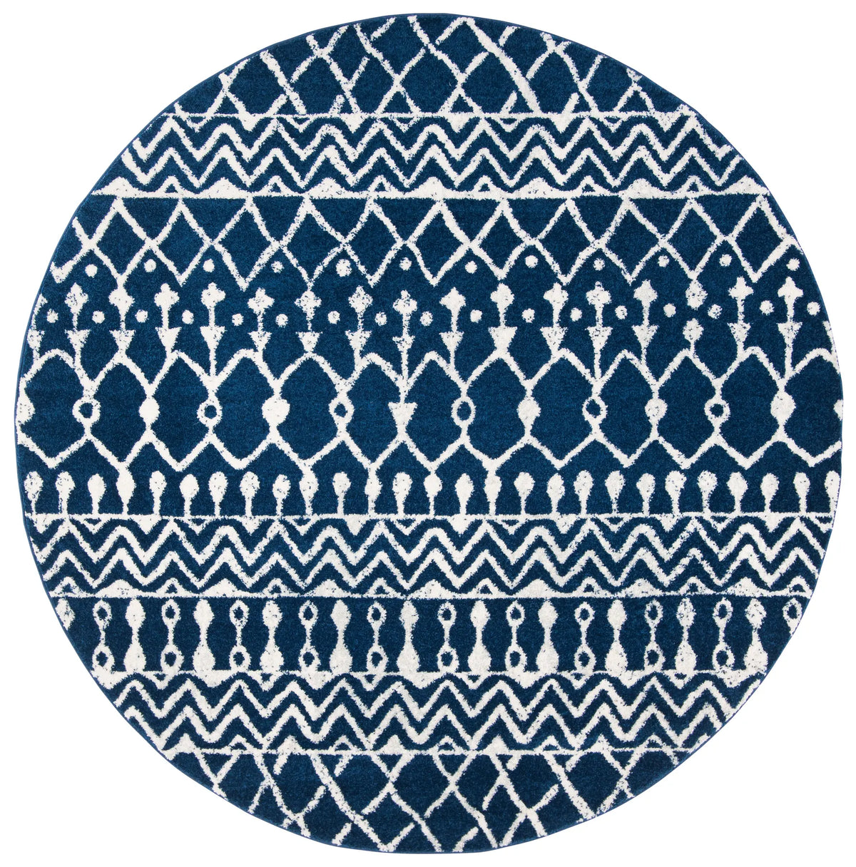 Safavieh Tulum 10'-0" x 10'-0" Rug in Navy / Ivory