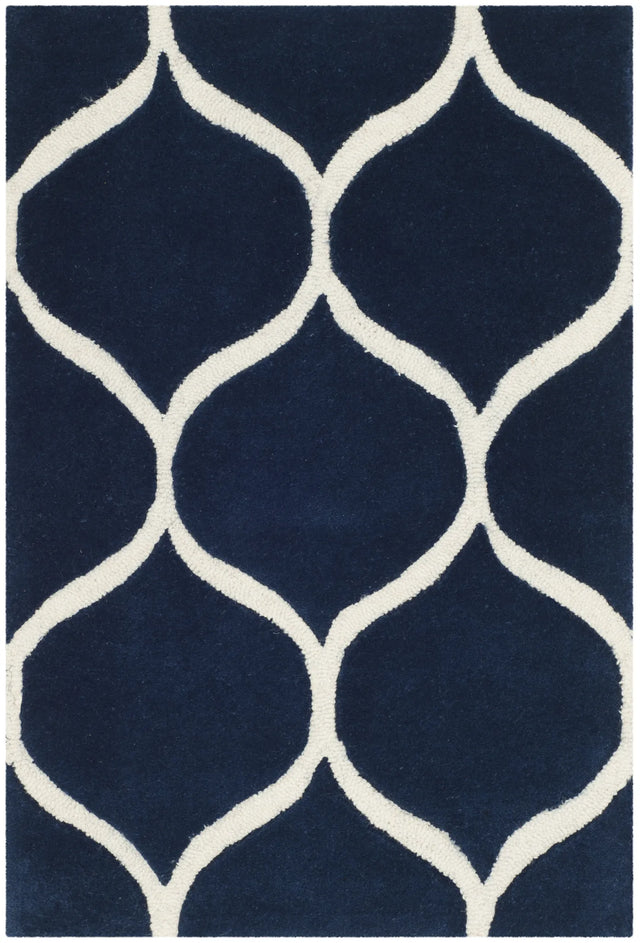 Safavieh Cambridge 2'-0" x 3'-0" Rug in Dark Blue / Ivory